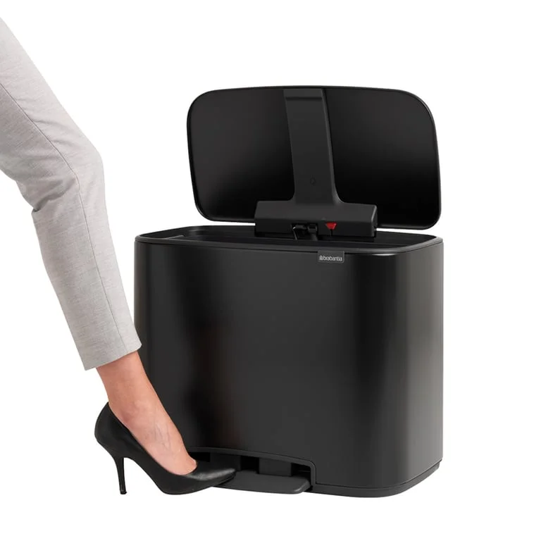 Brabantia Bo Pedal Bin, 36L, Matt Black