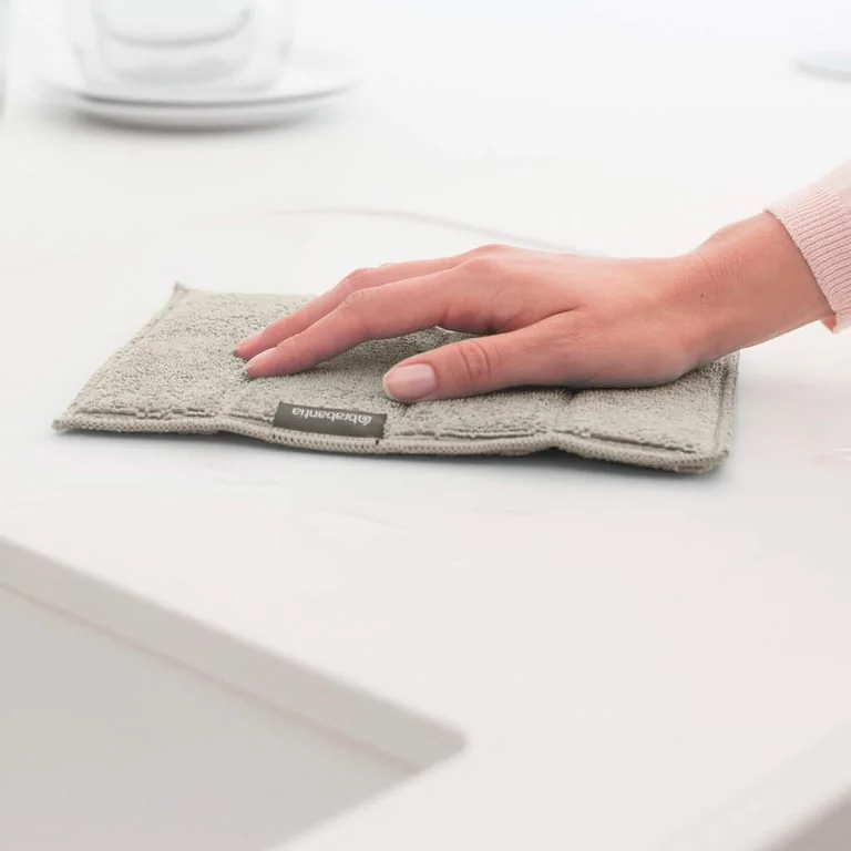 Microfibe Dish Cloths Brabantia Dark Grey/Soft Beige/Jade Green, 3 Pcs