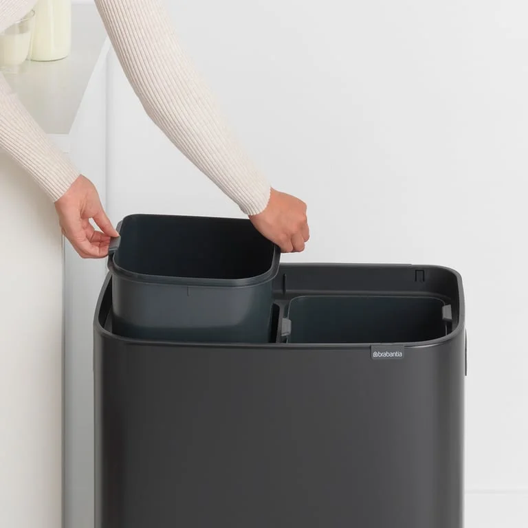 Кош за смет Brabantia Bo Touch 2x30L, Matt Black