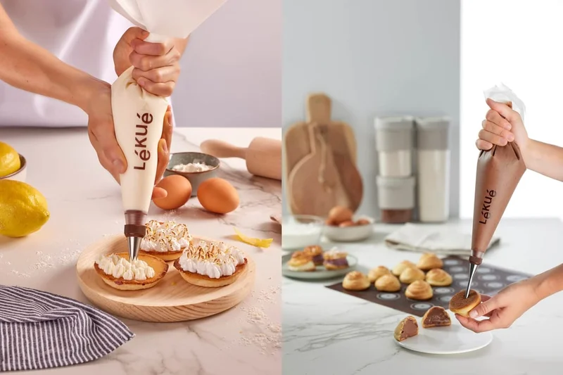 Reusable Piping Bag Kit Lekue, with 3 nozzles