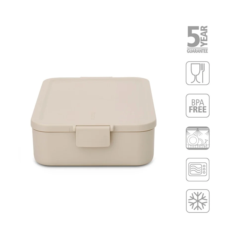 Lunch Box Brabantia Make&Take Soft Beige Large, Plastic