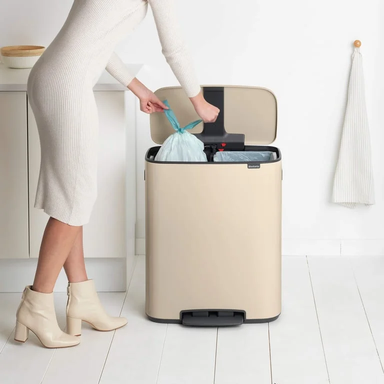 Waste Bin Brabantia Bo Pedal 2x30L, Soft Beige