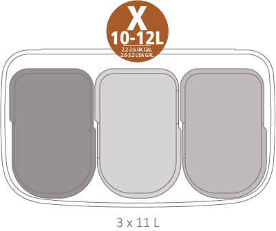 Кош за смет Brabantia Bo Touch 3x11L, Platinum(13)