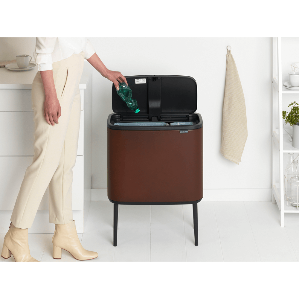 Кош за смет Brabantia Bo Touch 11+23L, Mineral Cosy Brown(8)