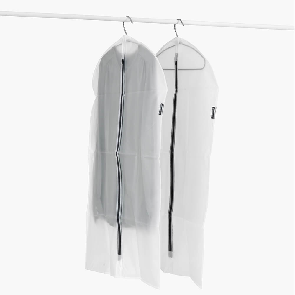Комплект калъфи за дрехи Brabantia, размер M, 60x100cm, Transparent/Grey 2 броя(2)