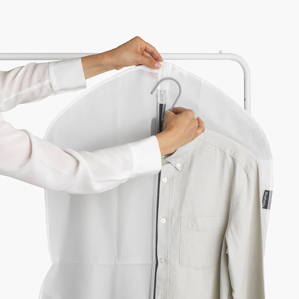 Комплект калъфи за дрехи Brabantia, размер L, 60x135cm, Transparent/Grey 2 броя(3)
